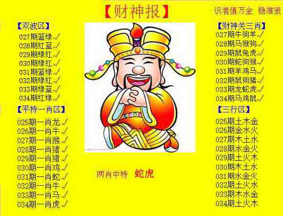 034期黄色财神报[图]